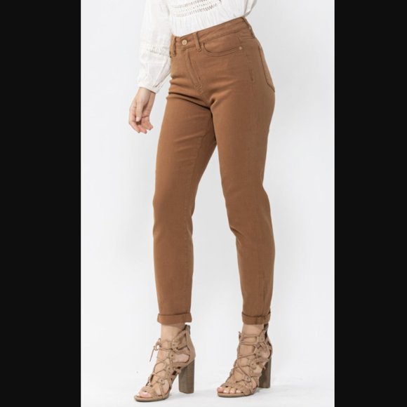 Judy Blue High Waist Brown Slim Fit - Picture 3 of 6